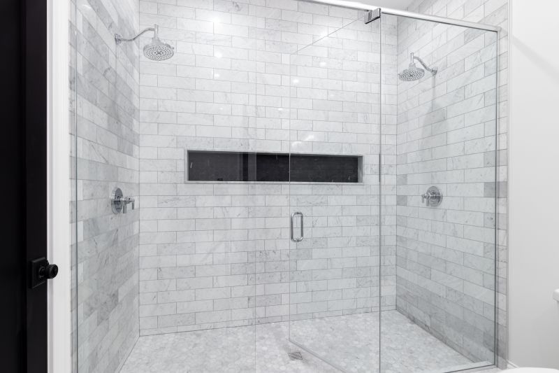 Corner Shower with Glass Panel